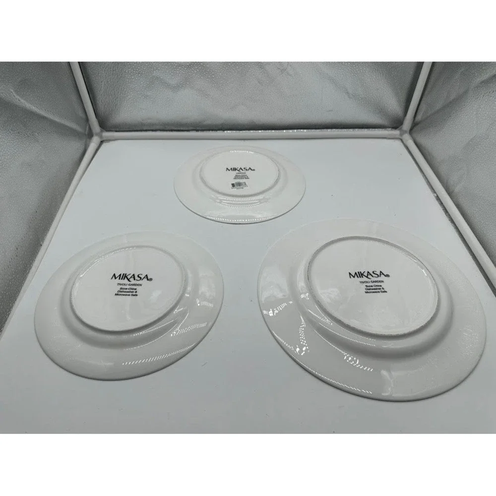 Mikasa Bone China Plates Set 3 Tivoli Garden & Lemons Floral‎ Citrus 9